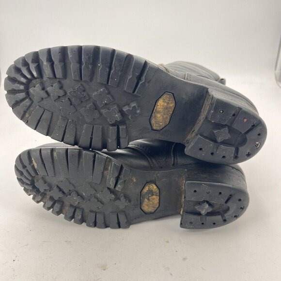 Santa Rosa Brand Men Size 7 Brown Leather Lace Up Steel Toe Vibram Sole Boot - Picture 8 of 15